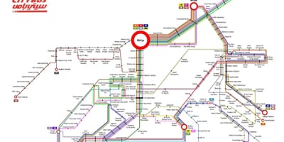 כווית סיטי האוטובוס 999 כביש מפה